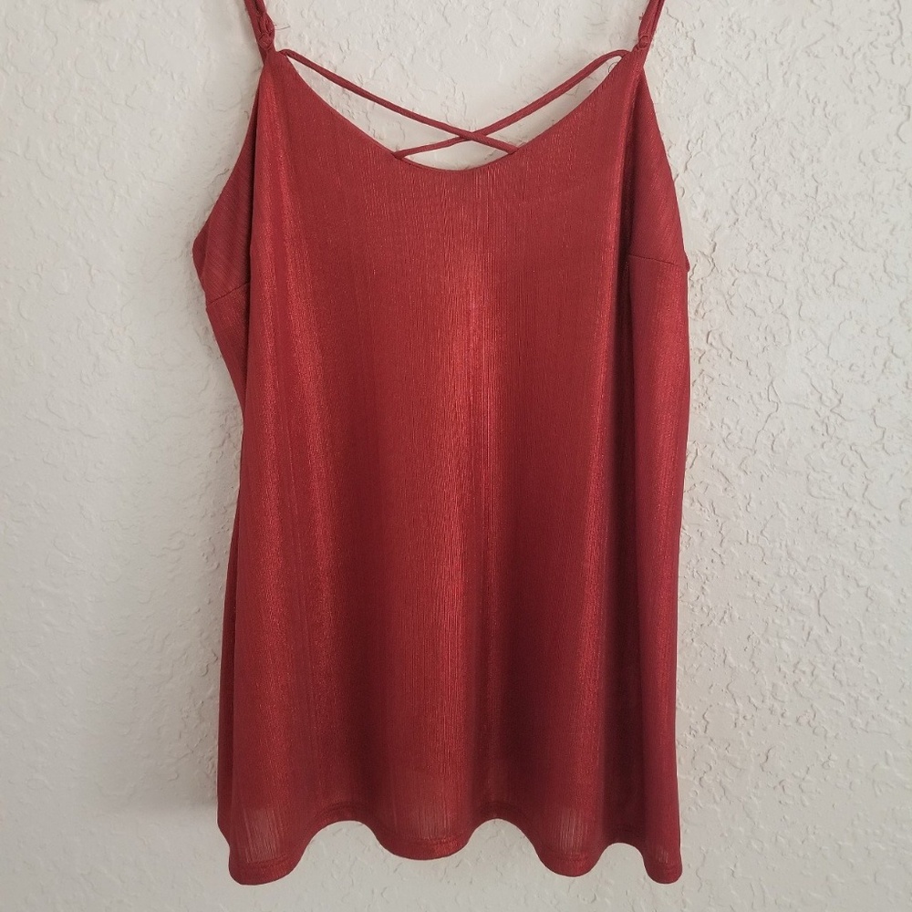 Red spaghetti strap